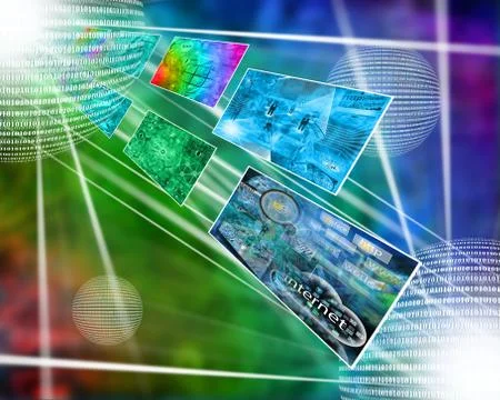 Flow of information Stock Illustration