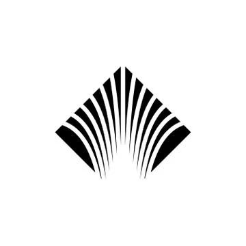 Flow of information logo. cut Wire abstract emblem. Stock Illustration