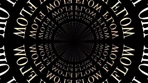 FLOW Keyword Animation, 3D Pattern, Background Loop. Freely movement concept. Stock Footage 250474312