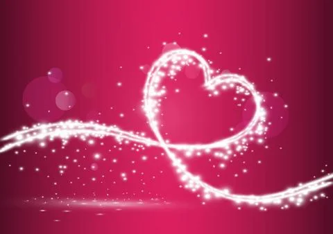 Flow of light bokeh forming heart, eps10 vector illustration Stock Illustration