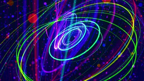 Flow of lines twisted and form round str... | Stock Video | Pond5