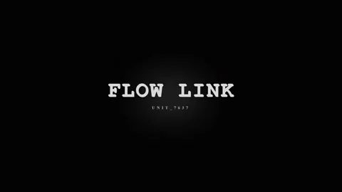 Flow Link Text Animation - Glitch Effect, Retro Style, Digital Connection Stock Footage 331568270