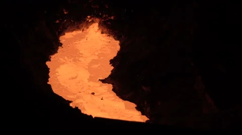 Flow of liquid metal Stock Footage 56817436