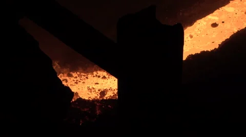 Flow of liquid metal. Stock Footage 56902157