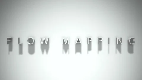 Flow mapping 3D title animation white text on a white background 스톡 동영상 299758514