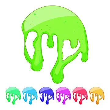Flow melted circle cartoon vector graphic Stock Illustration