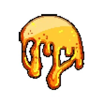 Flow melted circle pixel art vector illustration Stock Illustration
