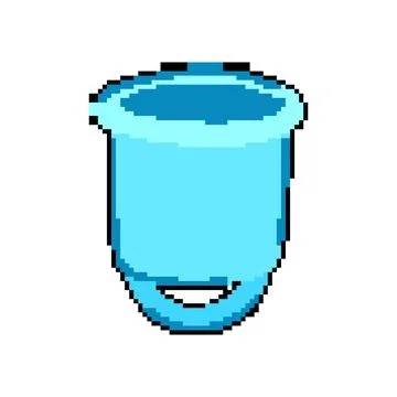Flow menstrual cup pixel art vector illustration Stock Illustration