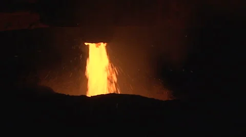 The flow of metal close up Stock Footage 53044798