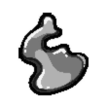 Flow metal liquid shapes pixel art vector illustration Stock Illustration