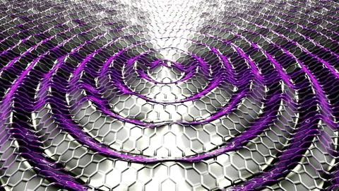 Flow metallic liquid with reflections. Stock Illustration