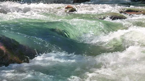 The Flow of a Mountain River 4K 422 Видео 333104682