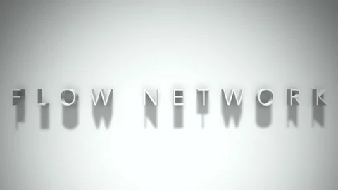 Flow network 3D title animation with shadows on a white background Stock Footage 297816436
