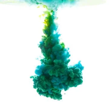 Flow of paint underwater Stock Photos