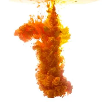 Flow of paint underwater Stock Photos