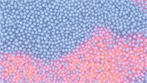 A flow of particles. 3D Animation. Stock Footage 153377737