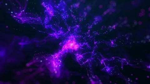 Flow Particles Abstract Vídeo Stock 123291274