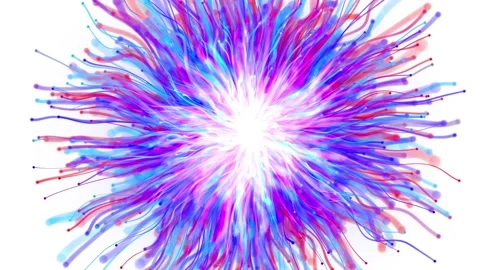 Flow of particles form sphere on white bg. Luma matte as alpha channel. Abstract Stock-Footage 158334892