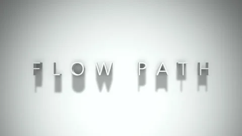 Flow path 3D title animation with shadows on a white background Stock Footage 297569203