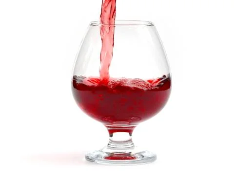 Flow patterns of red wine Foto stock