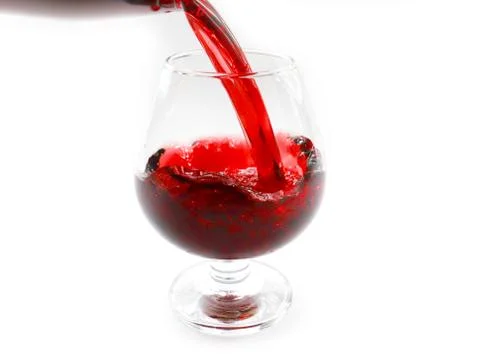 Flow patterns of red wine Foto stock