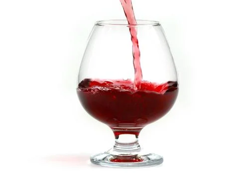 Flow patterns of red wine Foto stock