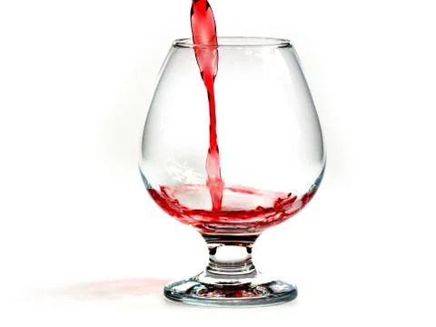 Flow patterns of red wine Foto stock