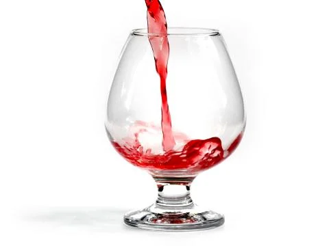 Flow patterns of red wine Foto stock