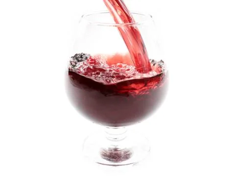 Flow patterns of red wine Foto stock