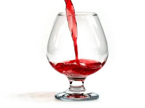Flow patterns of red wine Foto stock