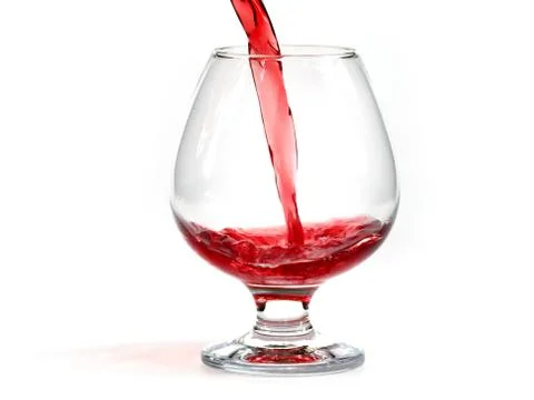 Flow patterns of red wine Foto stock