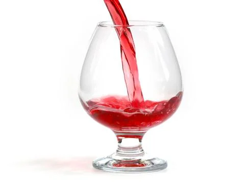 Flow patterns of red wine Foto stock