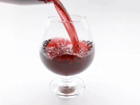 Flow patterns of red wine Foto stock