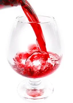 Flow patterns of red wine Foto stock