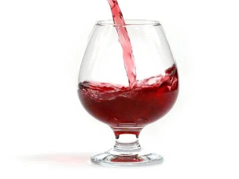 Flow patterns of red wine Foto stock