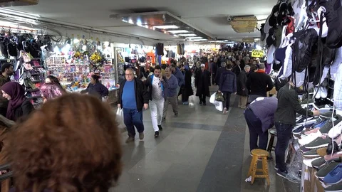 The flow of people in the underpass. Stock-Footage 87919869
