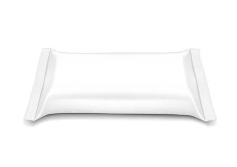 Flow Pillow Pack Isolated On White Background 库存插图