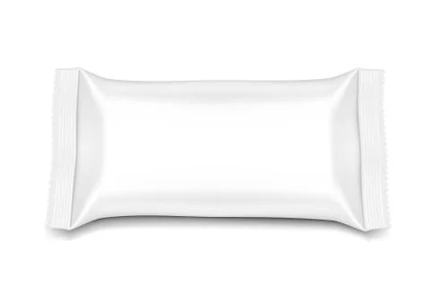 Flow Pillow Pack Isolated On White Background Stock Illustration