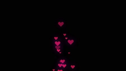 Flow of pink hearts background. Animation transparent background motion design Stock Footage 232162808