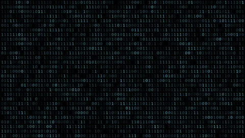 Flow of random binary code. Motion graphic animated background. Video stock 89667730