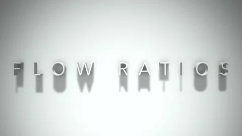 Flow ratios 3D title animation with shadows on a white background Stock Footage 297111679