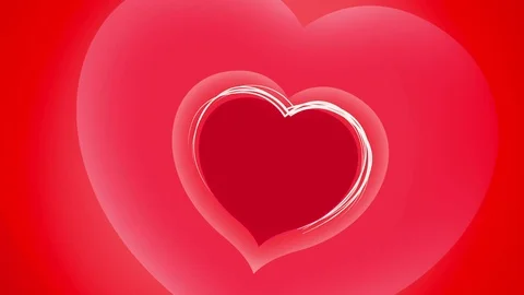 Flow red hearts animated background Video stock 71633747