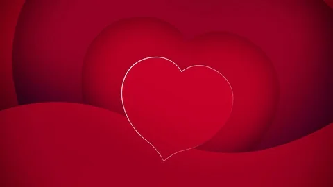 Flow red hearts animated background Video stock 71634214