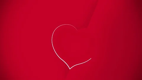 Flow red hearts animated background Video stock 71766609