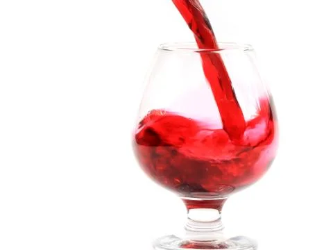 Flow of red  wine Stock Photos