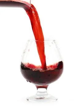 The flow of red wine Stock Photos