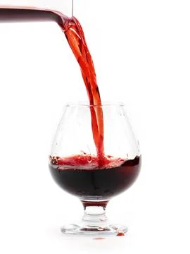 The flow of red wine Stock Photos