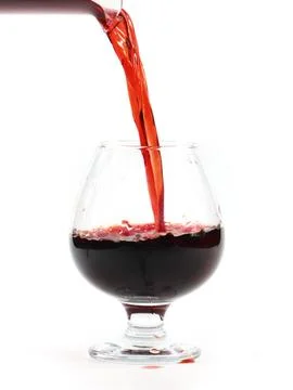 The flow of red wine Stock Photos