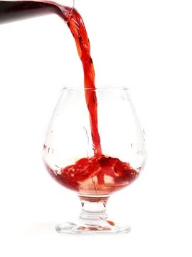 The flow of red wine Stock Photos