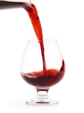 The flow of red wine Stock Photos